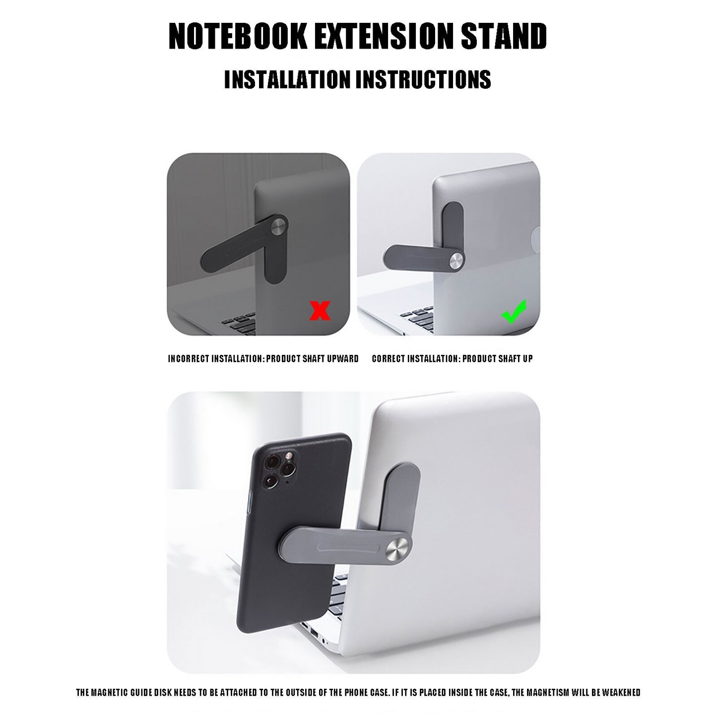 Support rétractable en plastique pour téléphone portable