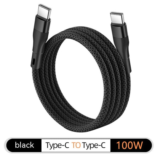Fast charge cables dual type C, 2 lengths, 4 colors